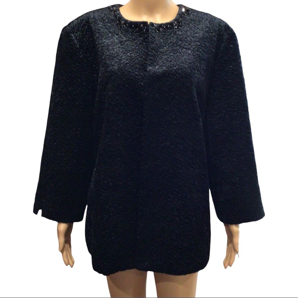 Alfred Dunner Faux Persian Lamb Jacket NWT Sz 20